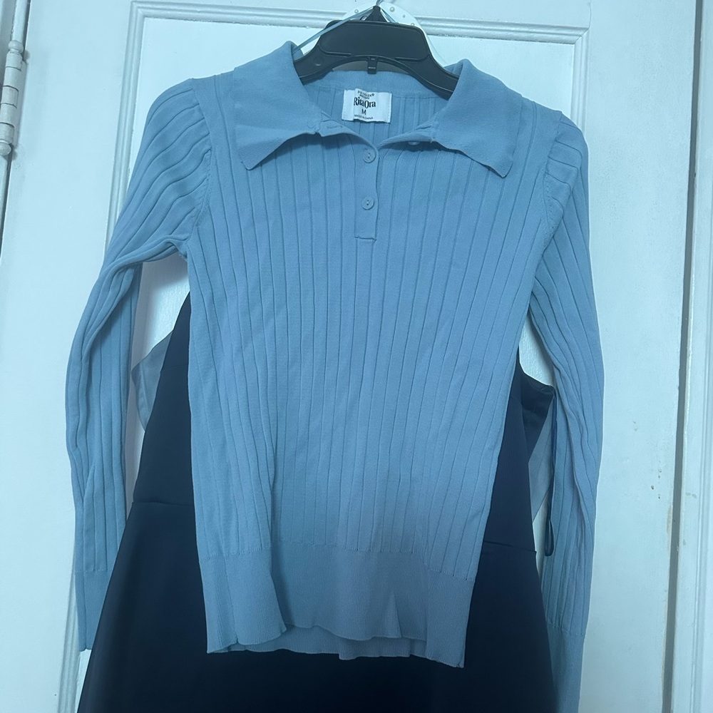 Blue Rita Ora Blouse